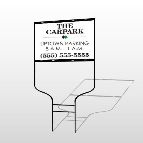 Car Park 122 Round Rod Sign