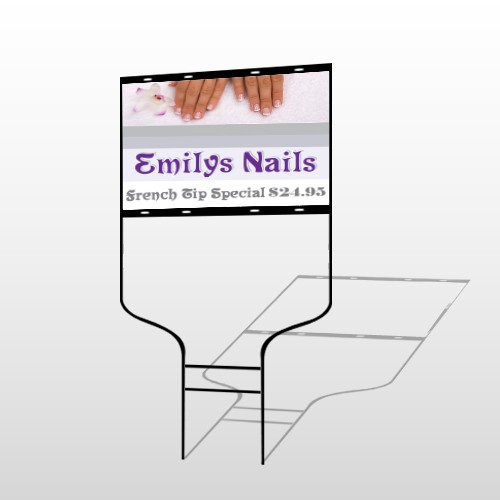 Flower Hands 295 Round Rod Sign