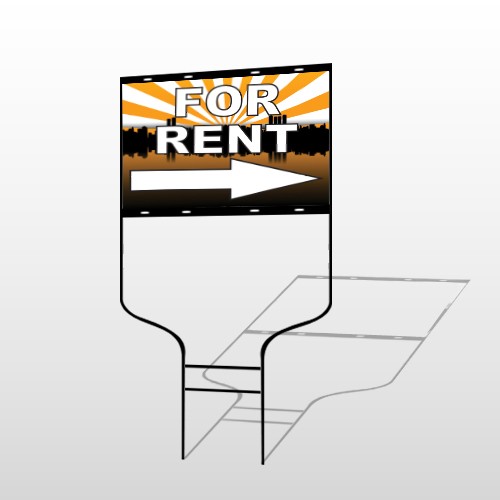 For Rent 721 Round Rod Sign