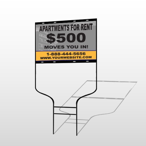 Gray Buildings 866 Round Rod Sign