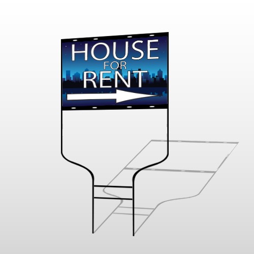House Rent Night City 711 Round Rod Sign
