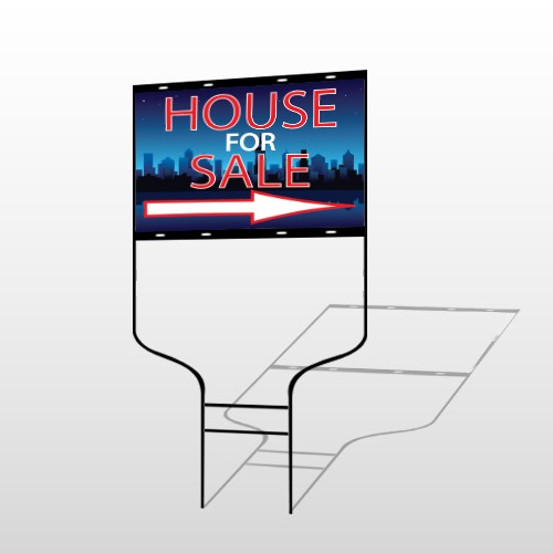 House Sale Night City 713 Round Rod Sign