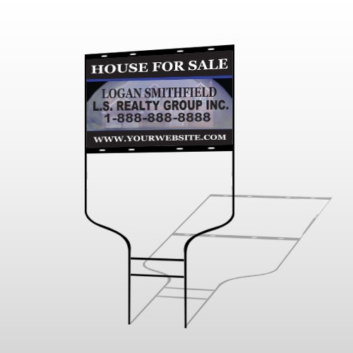 House Snow Globe 852 Round Rod Sign