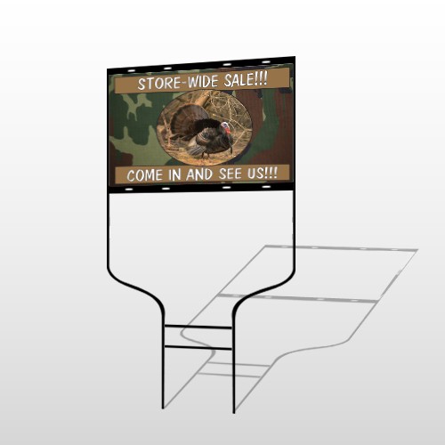 Hunt Turkey 409 Round Rod Sign