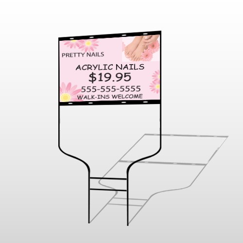 Nail Salon 291 Round Rod Sign