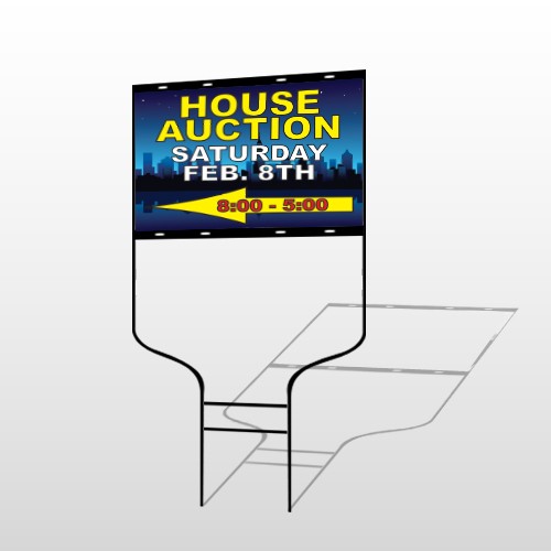 Open House Night City 708 Round Rod Sign