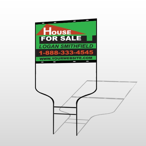 Red Roof House 855 Round Rod Sign