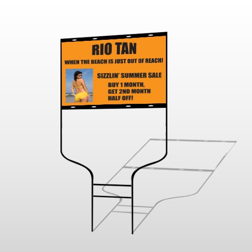 Rio Tan Beach 489 Round Rod Sign