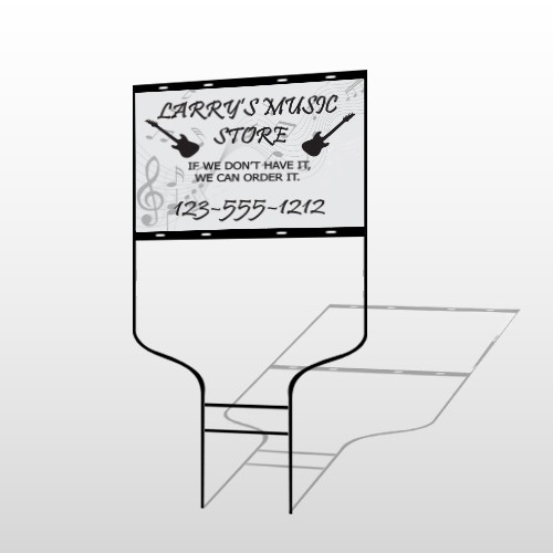 Silhouette Guitar 371 Round Rod Sign