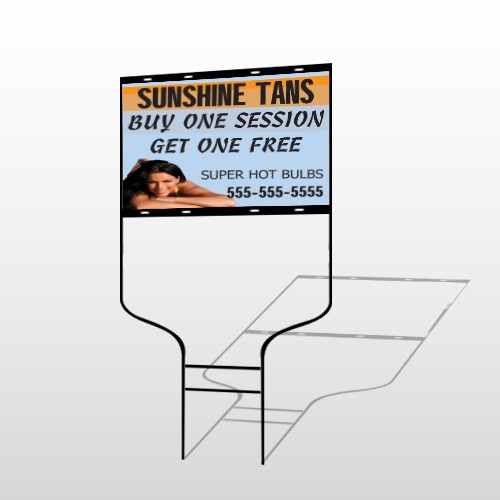 Sunshine Tans 297 Round Rod Sign