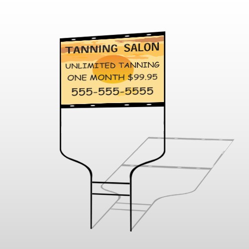 Tanning Sun 296 Round Rod Sign