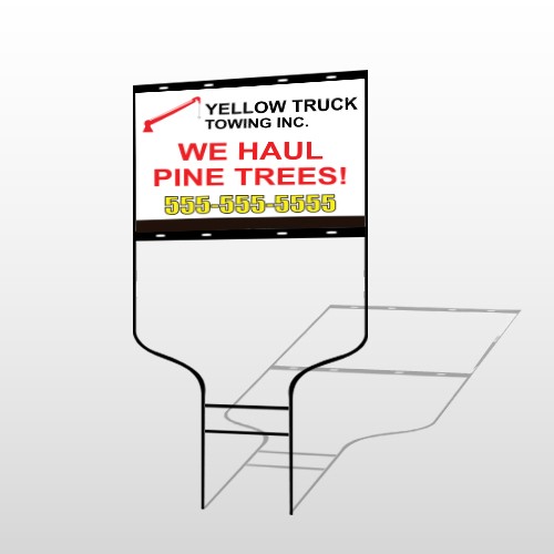 Towing 300 Round Rod Sign