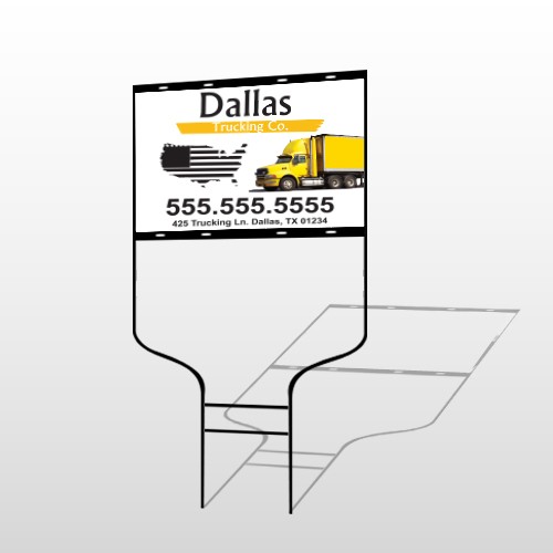 Yellow Truck 296 Round Rod Sign