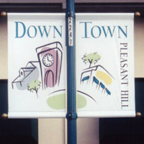 Pole Banner Wind Mesh Banner 18"W x 144"H