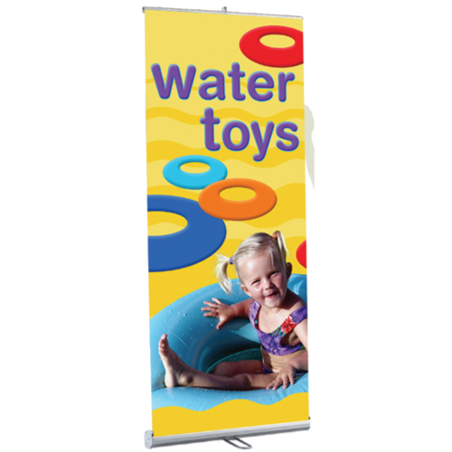Kit- RBS36 Retractable Banner Stand & Anti-Curl Banner 36"W x 84"H