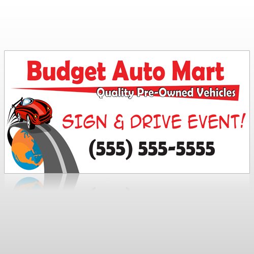 Budget Auto Mart 116 Custom Sign