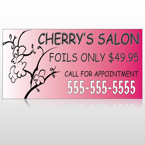 Cherry Salon 288 Custom Sign