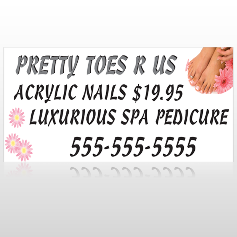 Floral Pedicure 293 Custom Sign