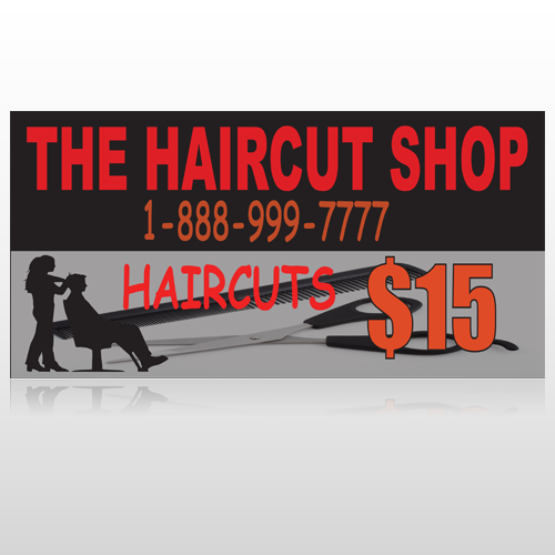 Haircut Scissors 644 Custom Sign