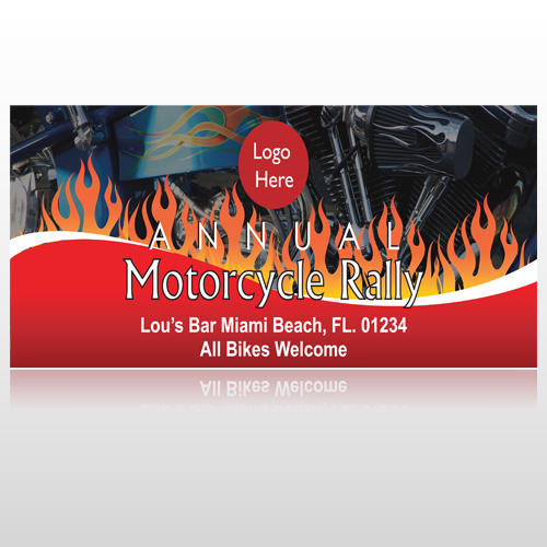 Motorcycle Flame 107 Site Sign