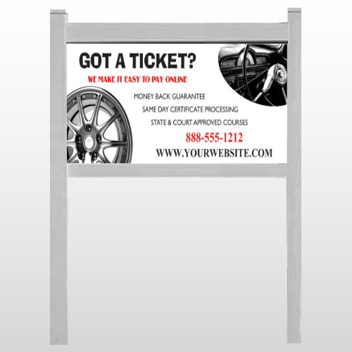 Steering Wheel 154 24"H x 48"W Site Sign