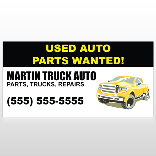 Black & Yellow Truck 326 Site Sign