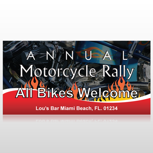 Motorcycle Flame 322 Site Sign
