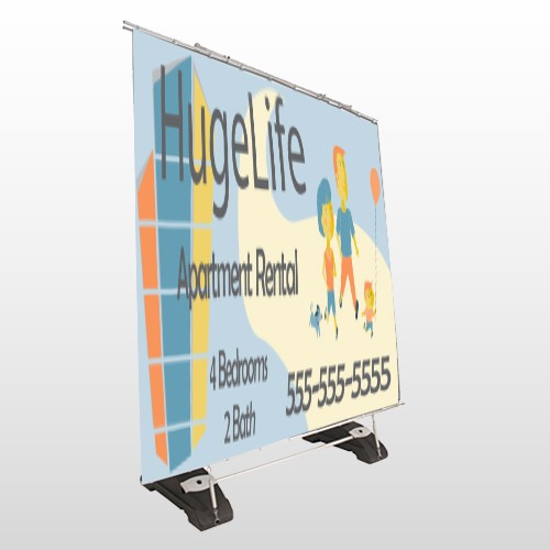 Apartment Buildings 29 Exterior Pocket Banner Stand