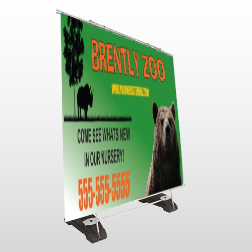 Bear Zoo 302 Exterior Pocket Banner Stand