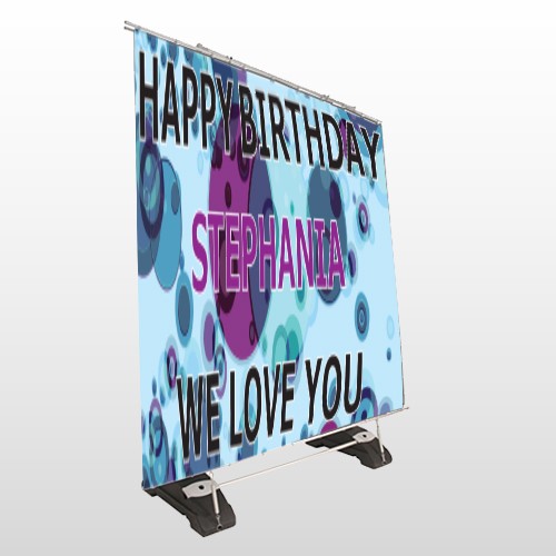 Birthday Dots 16 Exterior Pocket Banner Stand