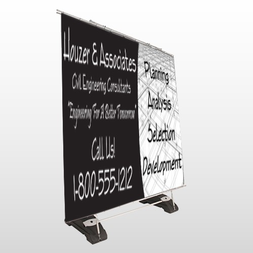 Black Planning 218 Exterior Pocket Banner Stand