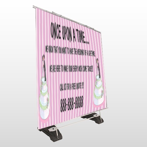 Cake Topper 412 Exterior Pocket Banner Stand