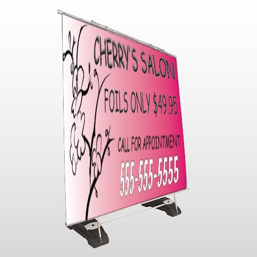Cherry Salon 288 Exterior Pocket Banner Stand