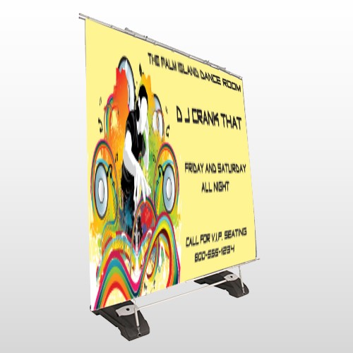 DJ Crank Night 369 Exterior Pocket Banner Stand