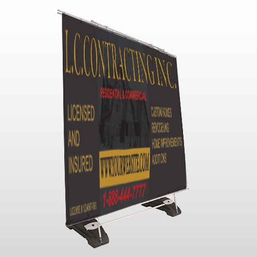 Faded House 500 Exterior Pocket Banner Stand