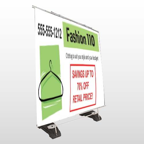 Fashion Hanger 526 Exterior Pocket Banner Stand