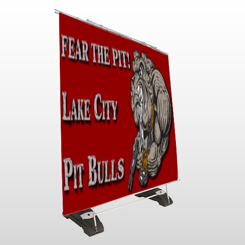 Fear Dog Mascot 51 Exterior Pocket Banner Stand