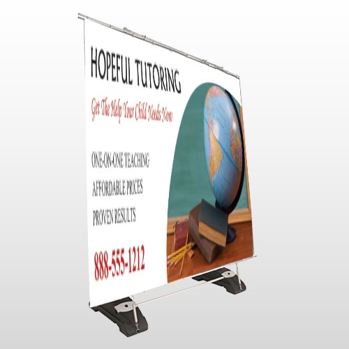 Globe Chalk 158 Exterior Pocket Banner Stand