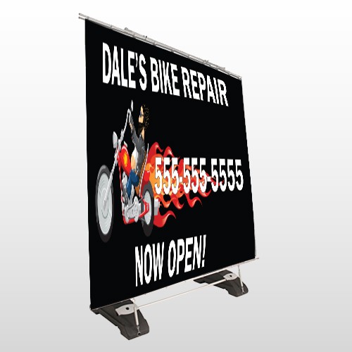 Harley Flame 108 Exterior Pocket Banner Stand