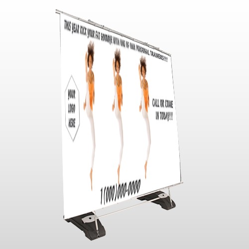 High Kick Woman 408 Exterior Pocket Banner Stand