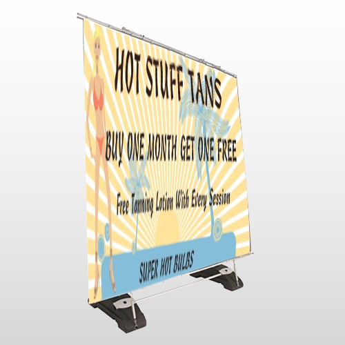 Hot Beach Tan 299 Exterior Pocket Banner Stand