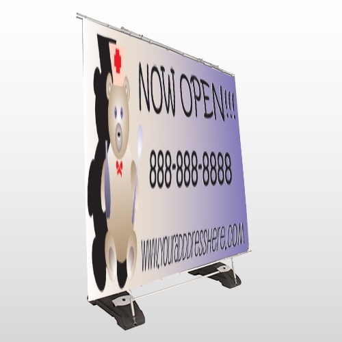 Nurse Bear 504 Exterior Pocket Banner Stand