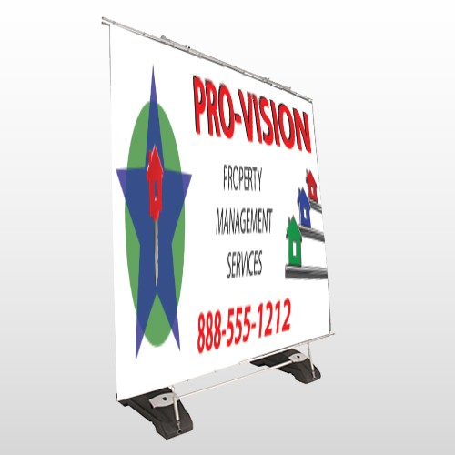 Property Management 363 Exterior Pocket Banner Stand
