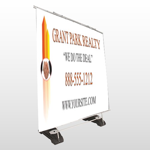 Real Handshake 365 Exterior Pocket Banner Stand