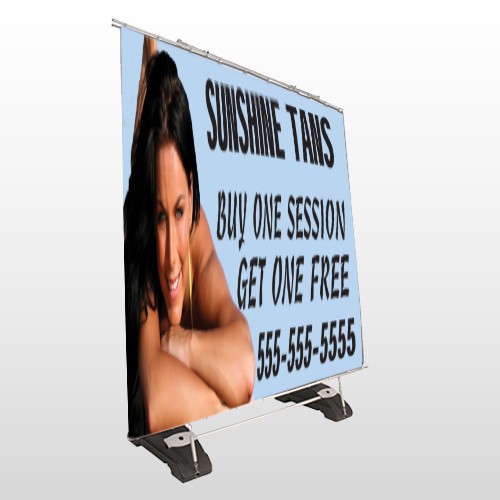Sunshine Tans 297 Exterior Pocket Banner Stand