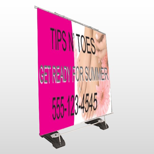 Tips And Toes 488 Exterior Pocket Banner Stand