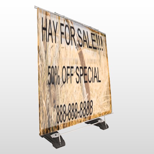 Wood Wheel 413 Exterior Pocket Banner Stand