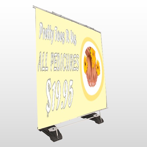 Yellow Pedicure 294 Exterior Pocket Banner Stand