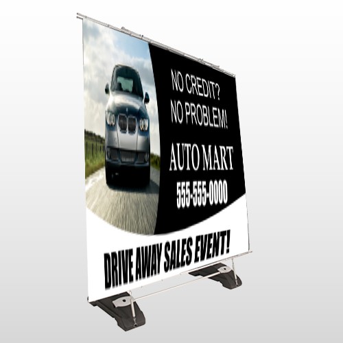 Auto Mart 114 Exterior Pocket Banner Stand