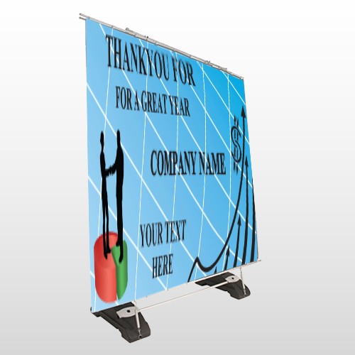 Pie Graph Arrows 05 Exterior Pocket Banner Stand